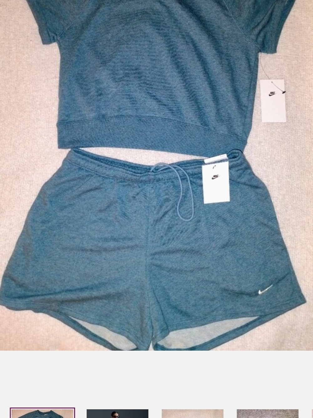 Nike Women’s Teal Athletic Shorts Set Brand New With Tags Medium Both
